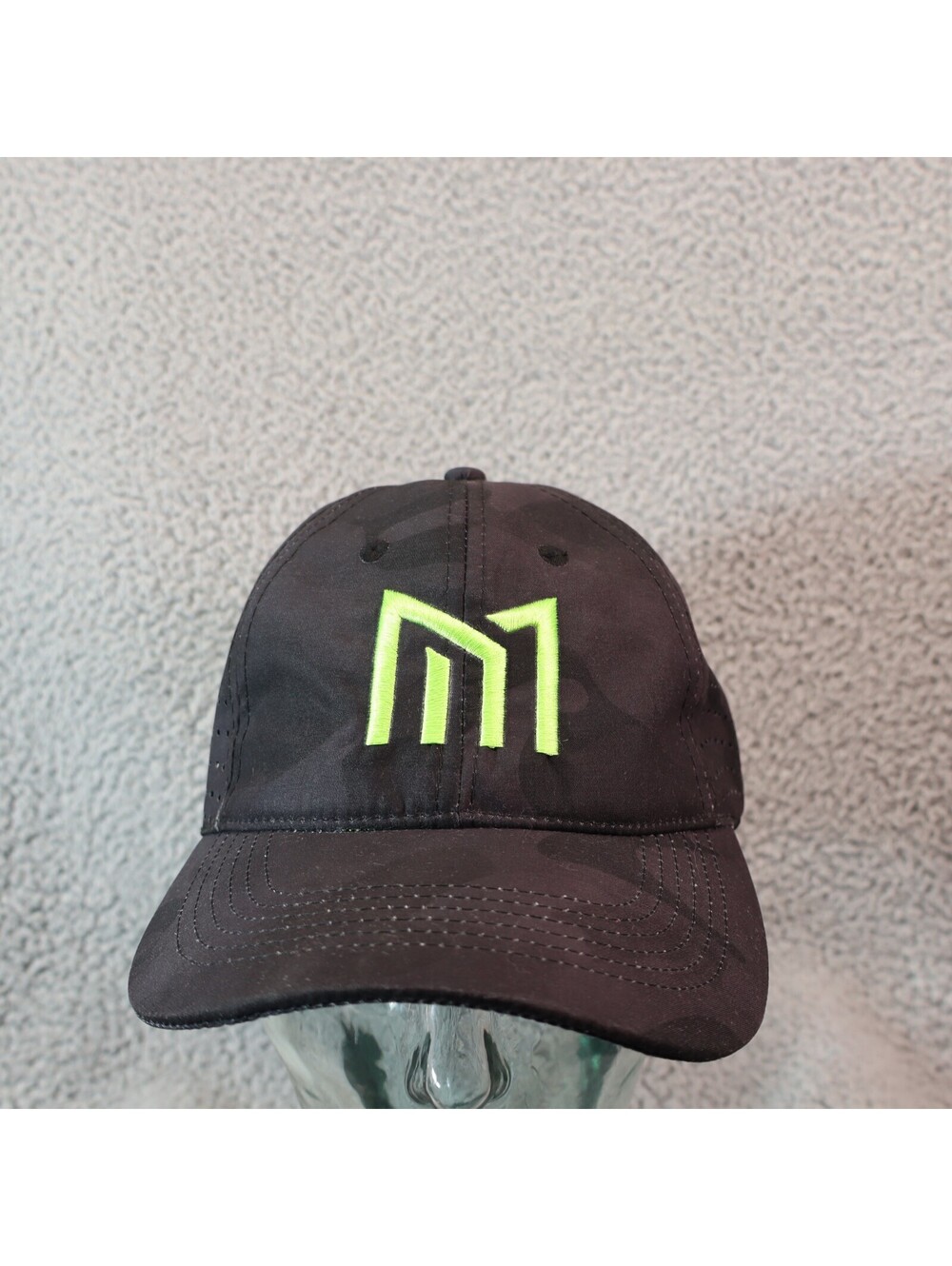 Masonite Golf Hat Cap Black Camo Fit Lightweight Mesh